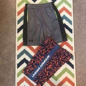 Two pairs of little boys Under Armour shorts.❤️